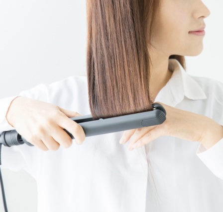 ヘアアイロン 濡れた髪